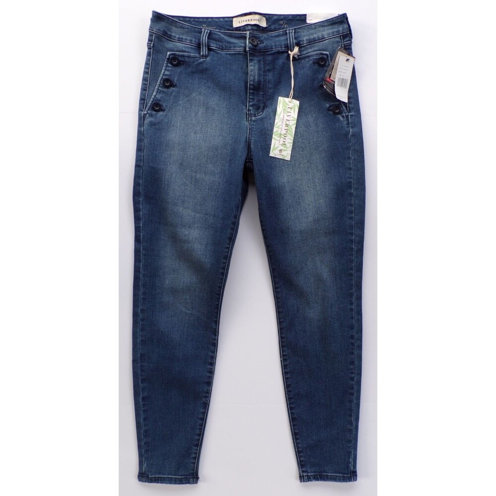 Liverpool Medway Wash Abby Ankle Stretch Skinny Jeans Size 12 NWT! $98